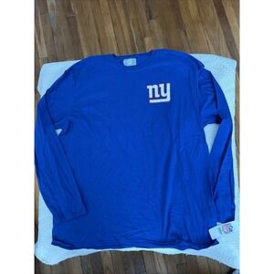 NFL Team Apparel Men's 2XL Long Sleeve T-shirt Blue With Back Print